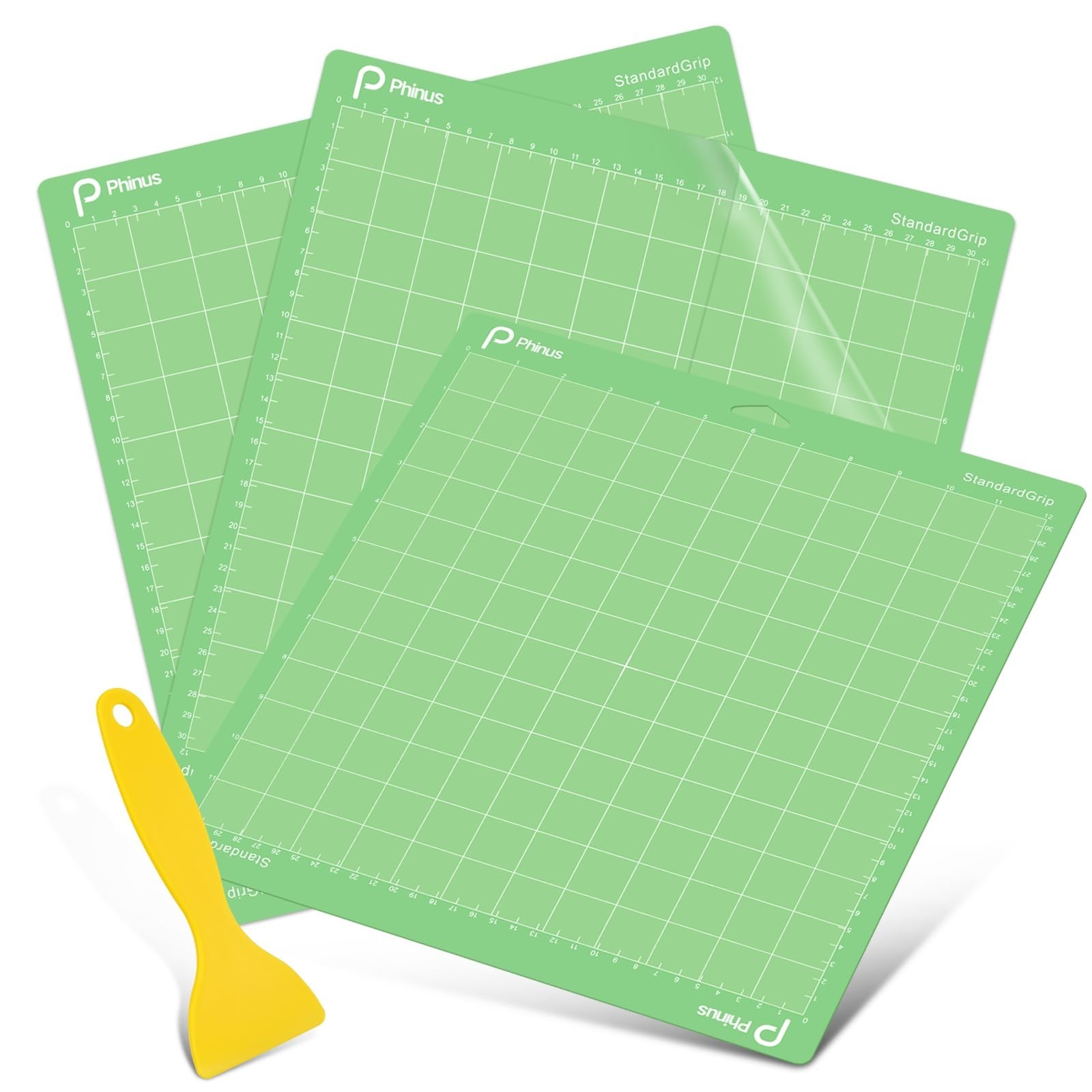 3 Pack Standard Grip Mat 12x12, Reusable Cutting Mats for Crafts, Cutting Mat...