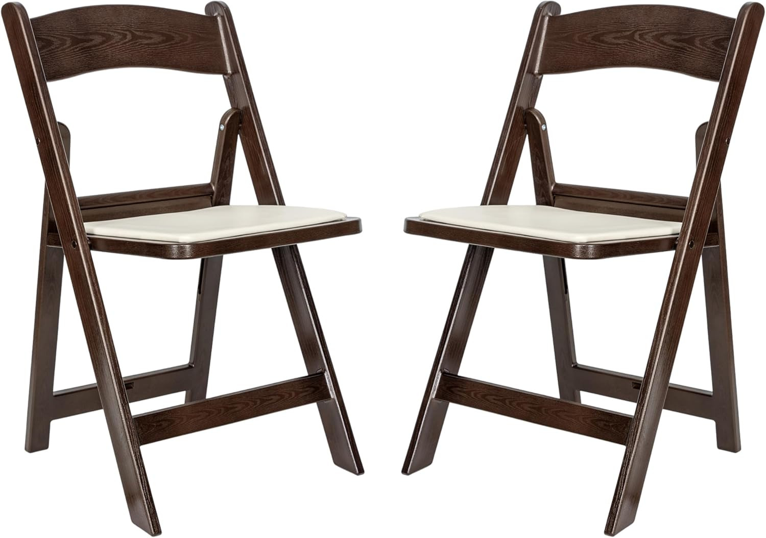 Hercules Commercial Indoor/Outdoor Folding Event Chair, Wood Look, Weather-Resis