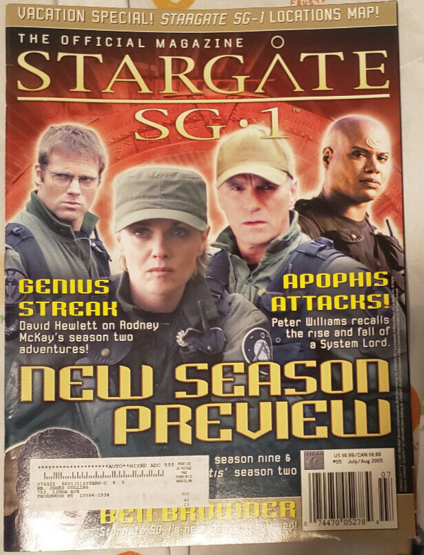 Stargate Magazine SG1 Atlantis #05 July 2005 Amanda Tapping RDA Shanks Judge