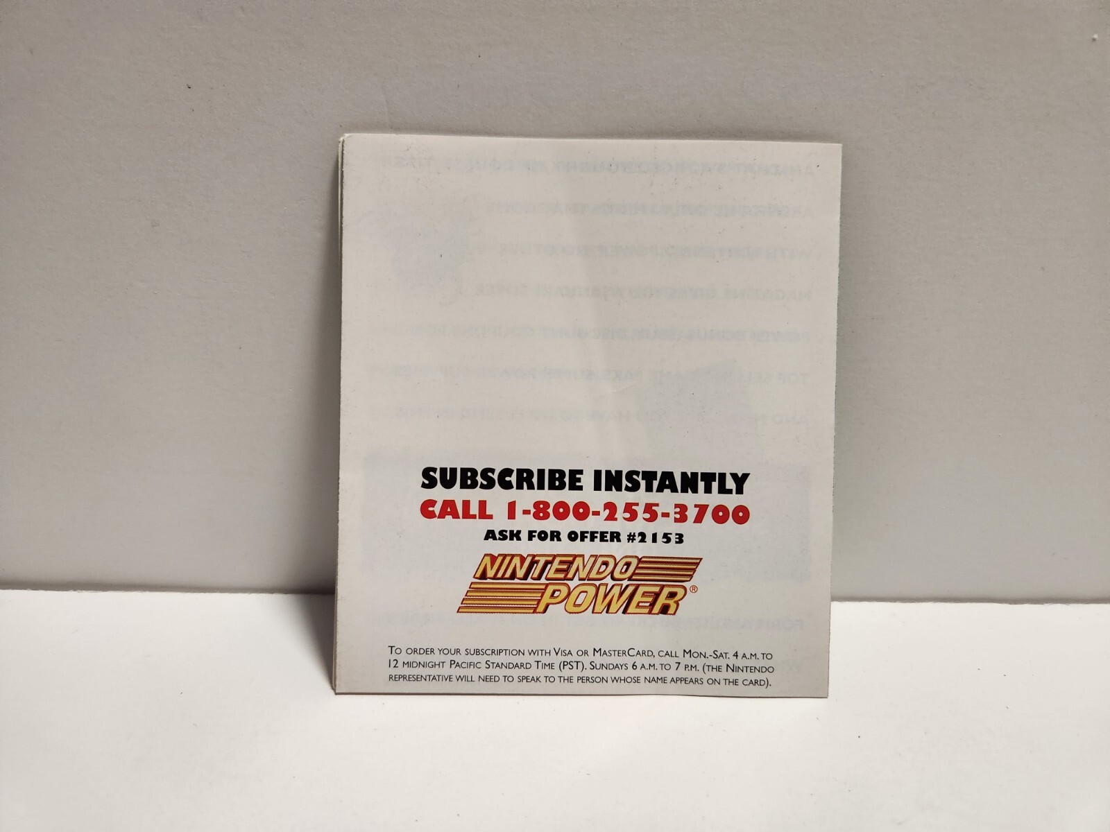 You Won't See It Coming Nintendo Power GP-DMG-USA-2 Insert ONLY