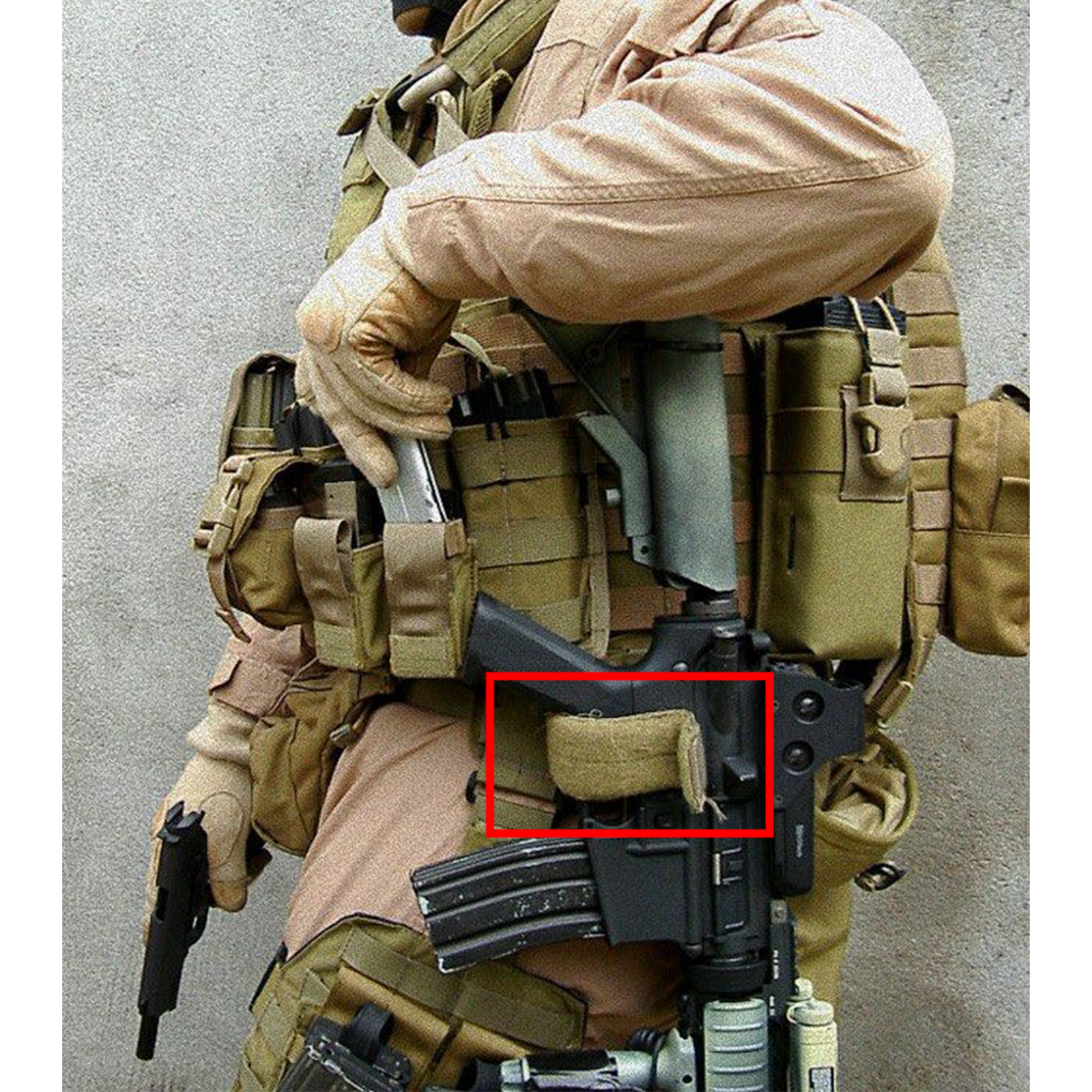Tactical EI style Belt launcher fixing ring stabilizing ring