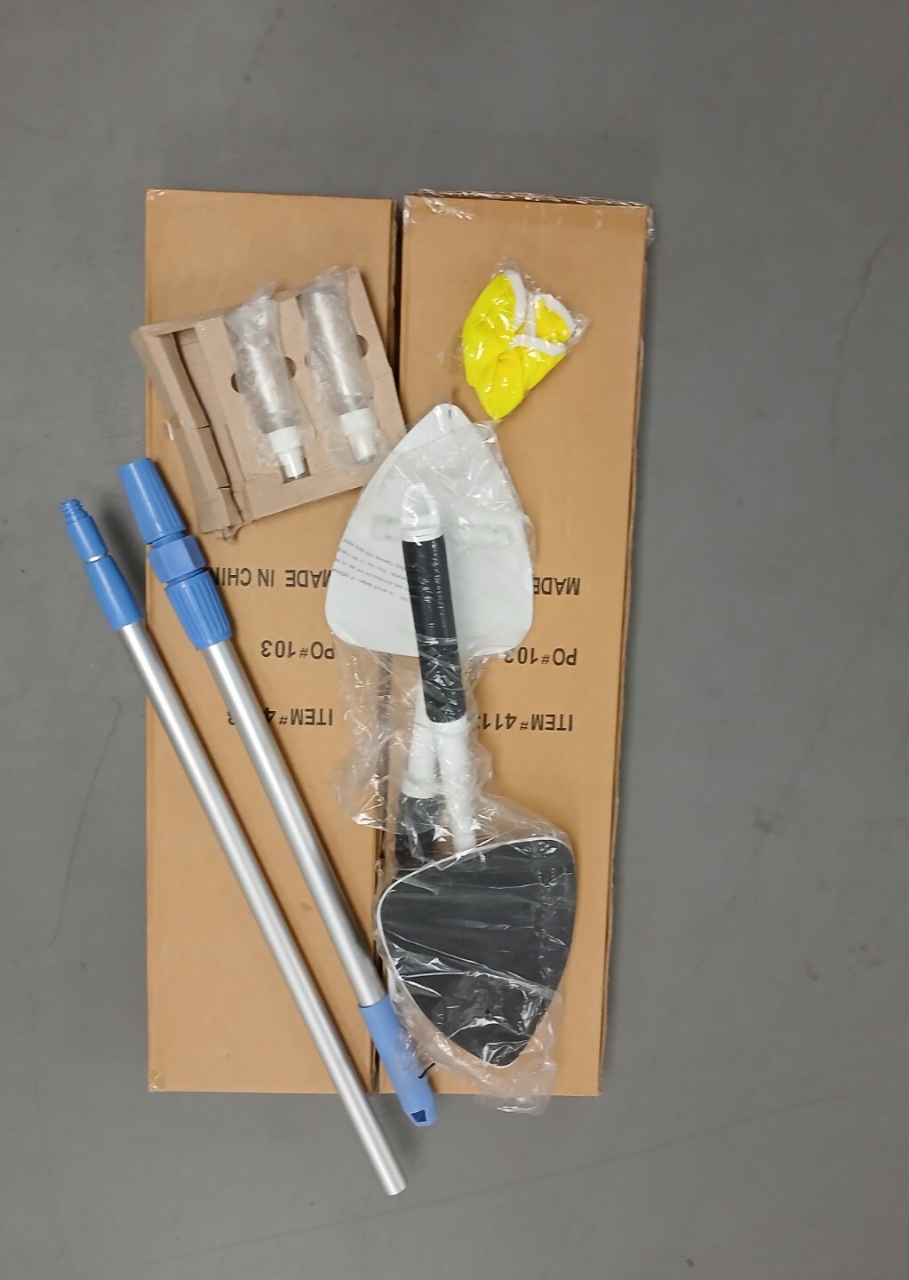 (Lot Of 2) Multiuse Cleaning Kit Extended Rod Handle Extends 80"