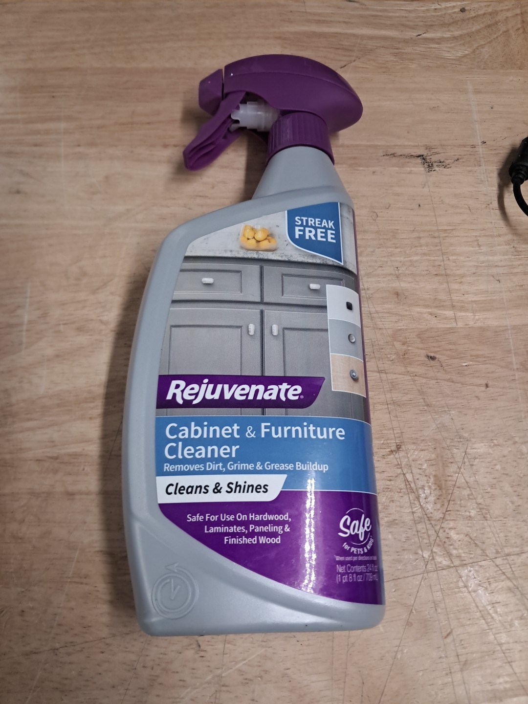 Rejuvenate Cabinet & Furniture Cleaner 24 oz – Removes Dirt Grime & Grease