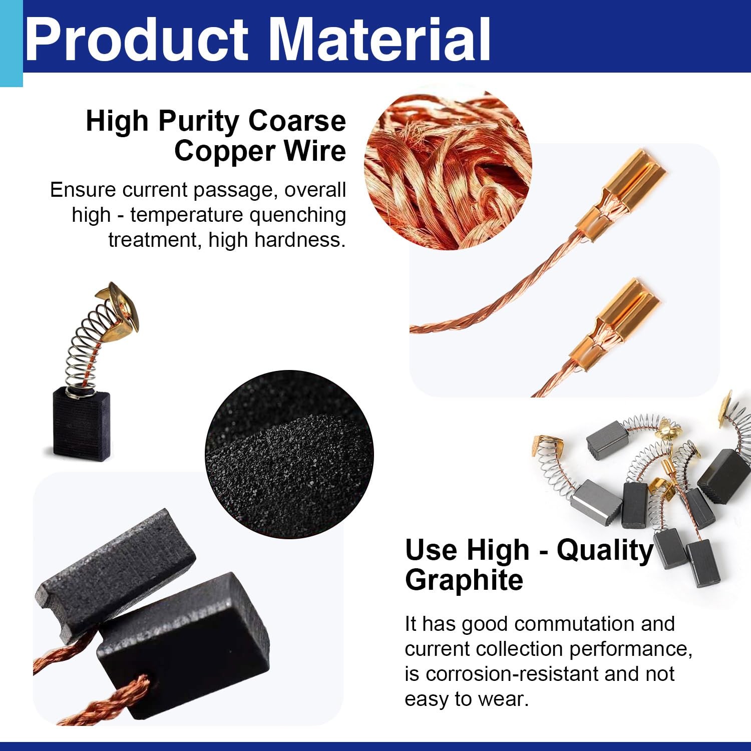 40Pcs Electric Motor Carbon Brushes Set, 10 Different Models for Replacement...