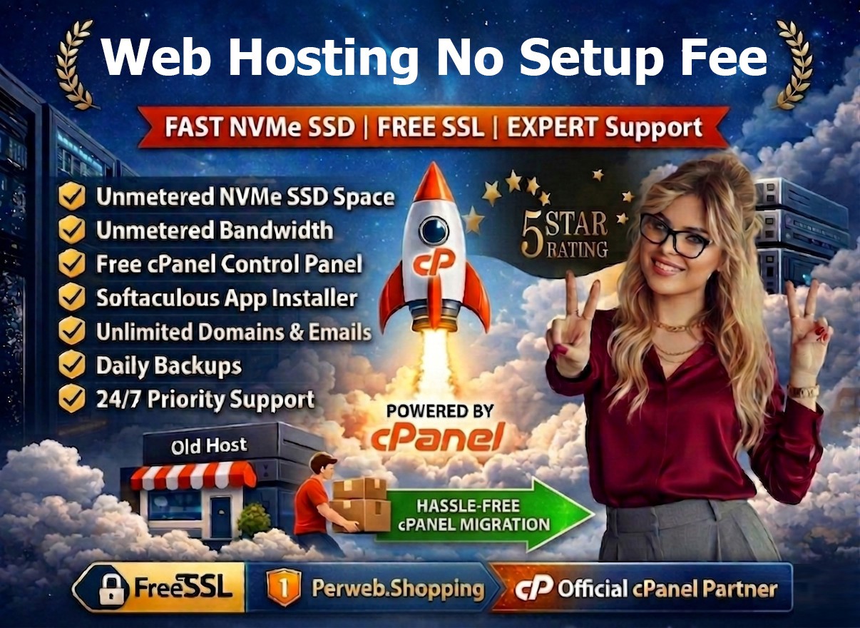 Web Hosting No Setup Fee - 🆓Unlimited SSD + SSL + 24/7 Support | $14.99/Year!
