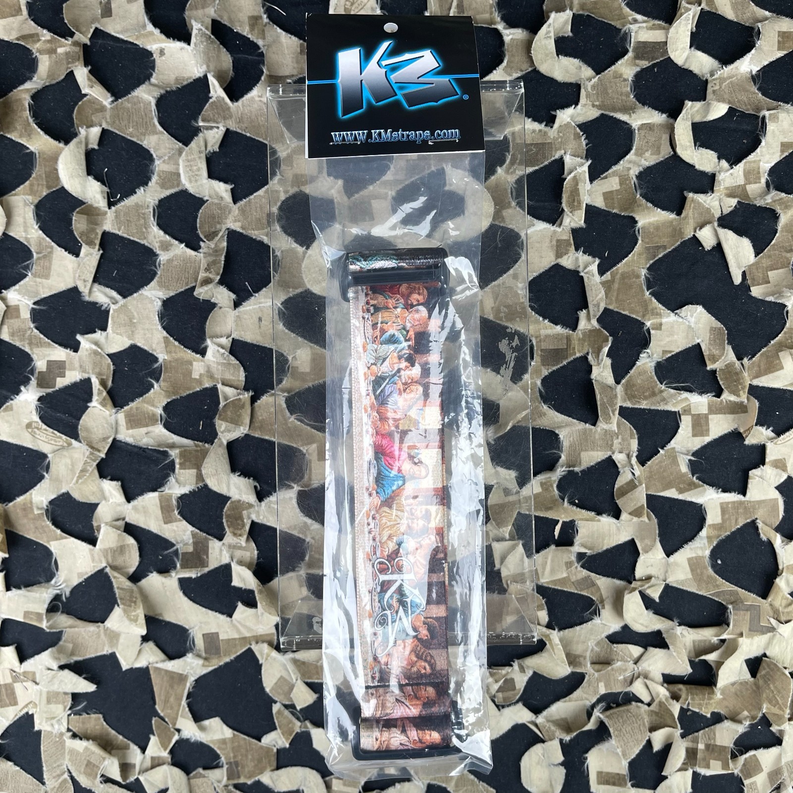 NEW KM Paintball Universal JT Goggle Strap - Last Supper Colored