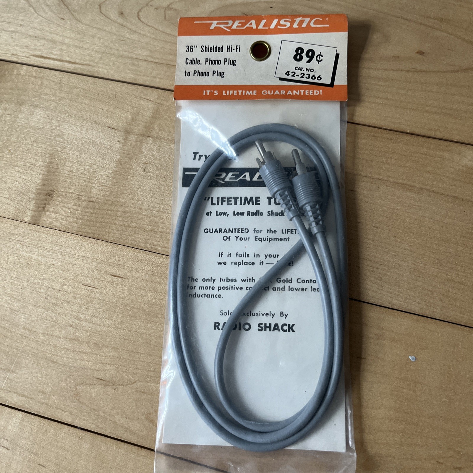 Realistic 42–2366  36” Shielded Hi-Fi Phono plug to Phono Jack Radio Shack