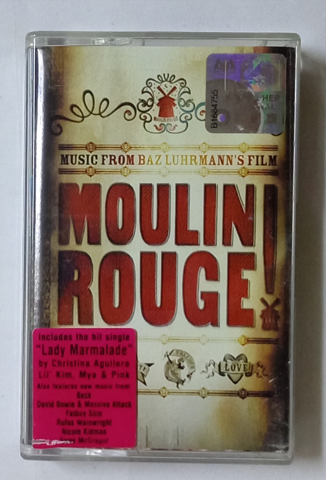 Moulin Rouge! OST Christina Aguilera Lli' Kim Pink Rare Malaysia Cassette Tape