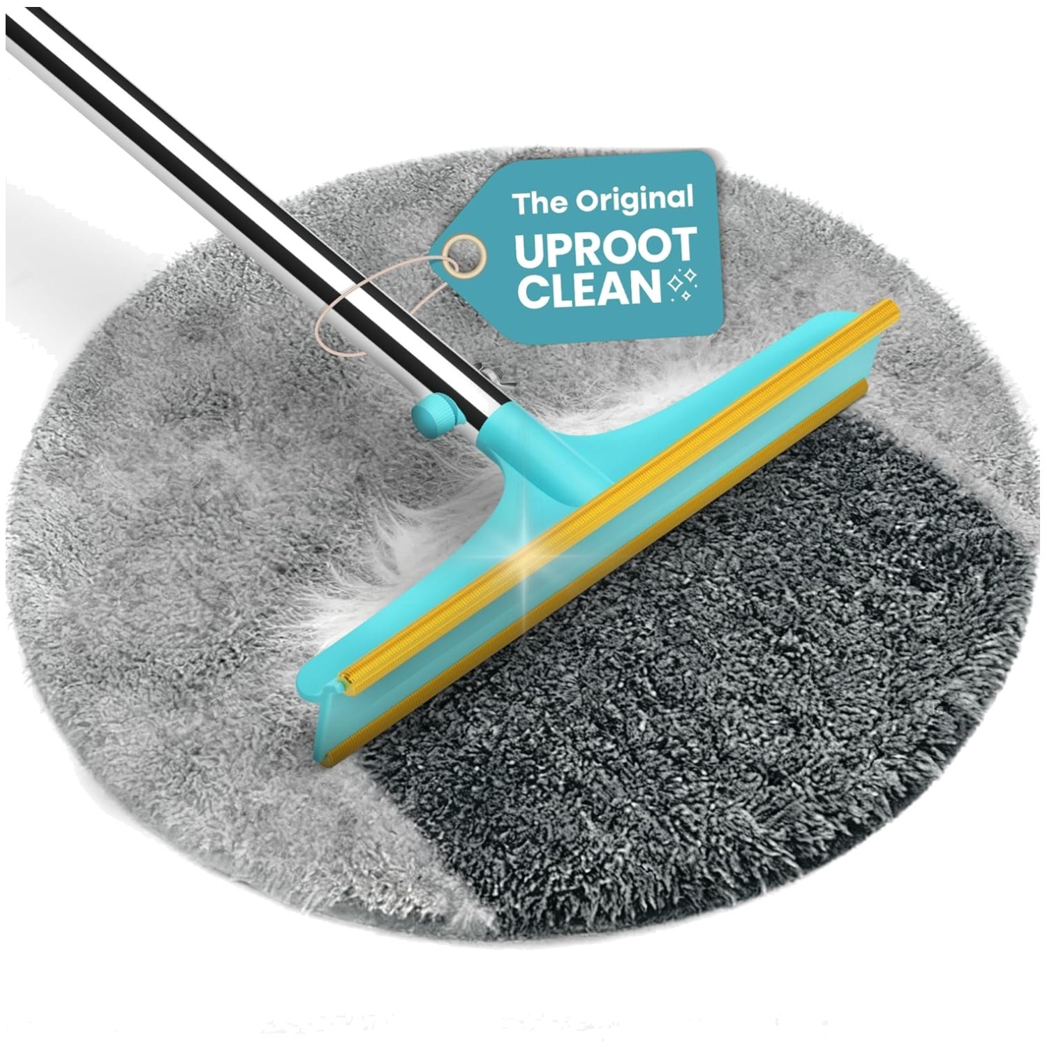 Xtra Pet Hair Removal Tool 60" Handle - Powerful Carpet Rake