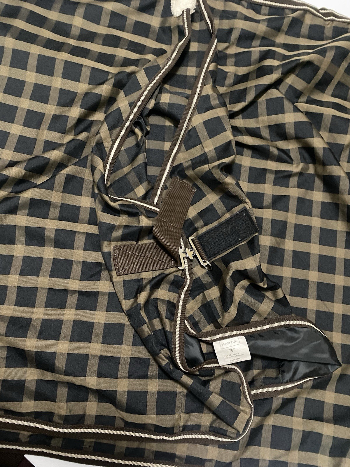 Black/Brown Stable Sheet Size 76 Horse Blanket