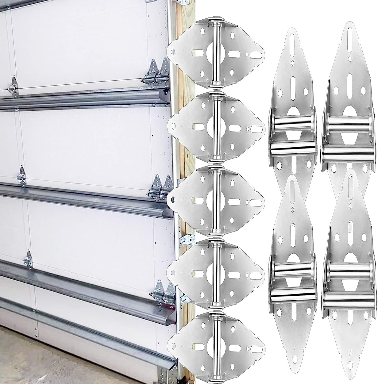 Garage Door Hinges and Rollers for 7' Height Garage Doors, Garage Door Hardware