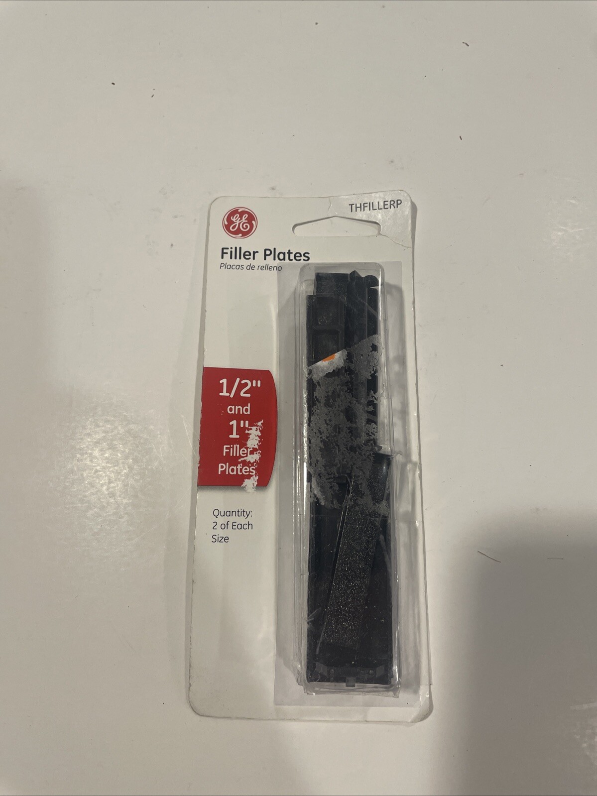 GE 1/2 In. & 1 In. GE Load Center Breaker Filler Plate (4-Pack) THFILLERP GE