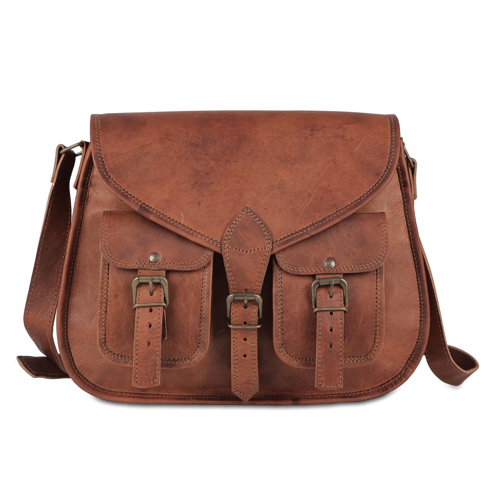 14 Inch Leather Purse Women Shoulder Bag Crossbody Satchel Ladies Tote Travel...