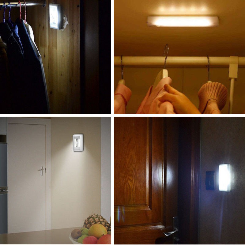 COB LED Cordless Switch Light Brightness Adjustable Closet Night Lamp 200 Lumen
