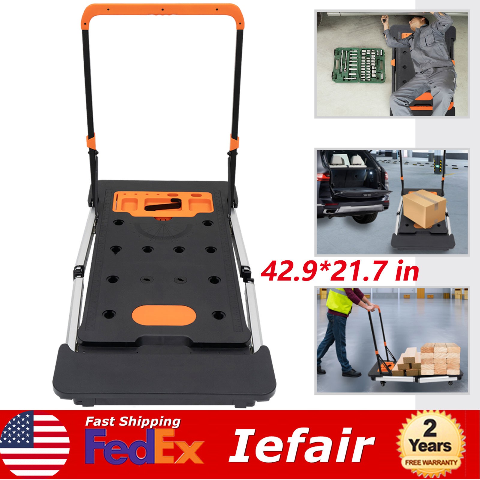 7-in-1 Portable Workbench Folding Sawhorse Work Table Load Capacity 550LBS USA