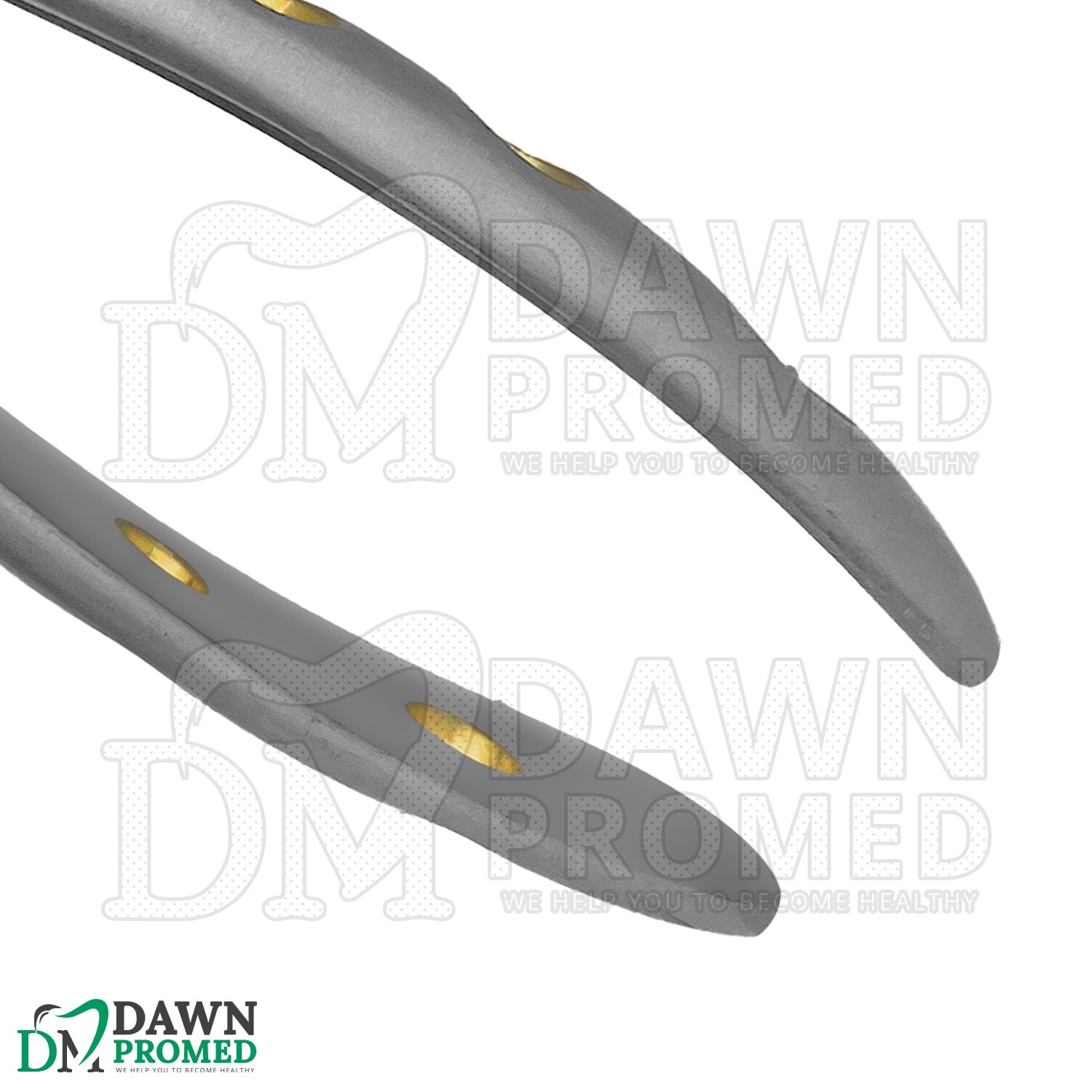 Dental Extracting Forceps #F4 Gold Hollow Python Grip Handle German Grade