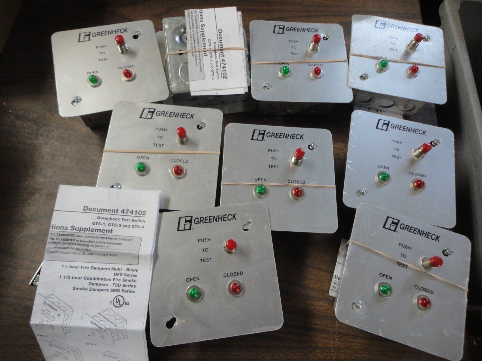 "LOT of FIVE" GREENHECK GTS-3 Test Station for Smoke Damper System - Old Stock