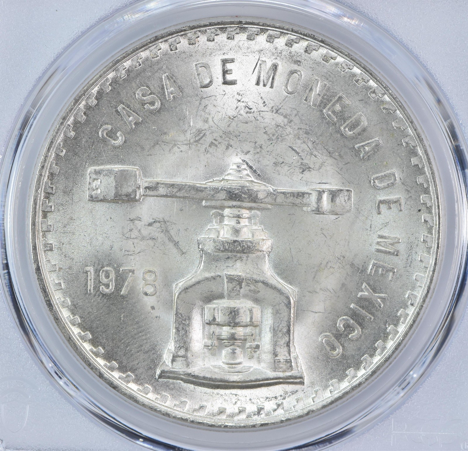 1978 Mo Mexico 1 Onza Silver Type 2 MS65 PCGS Blue Label