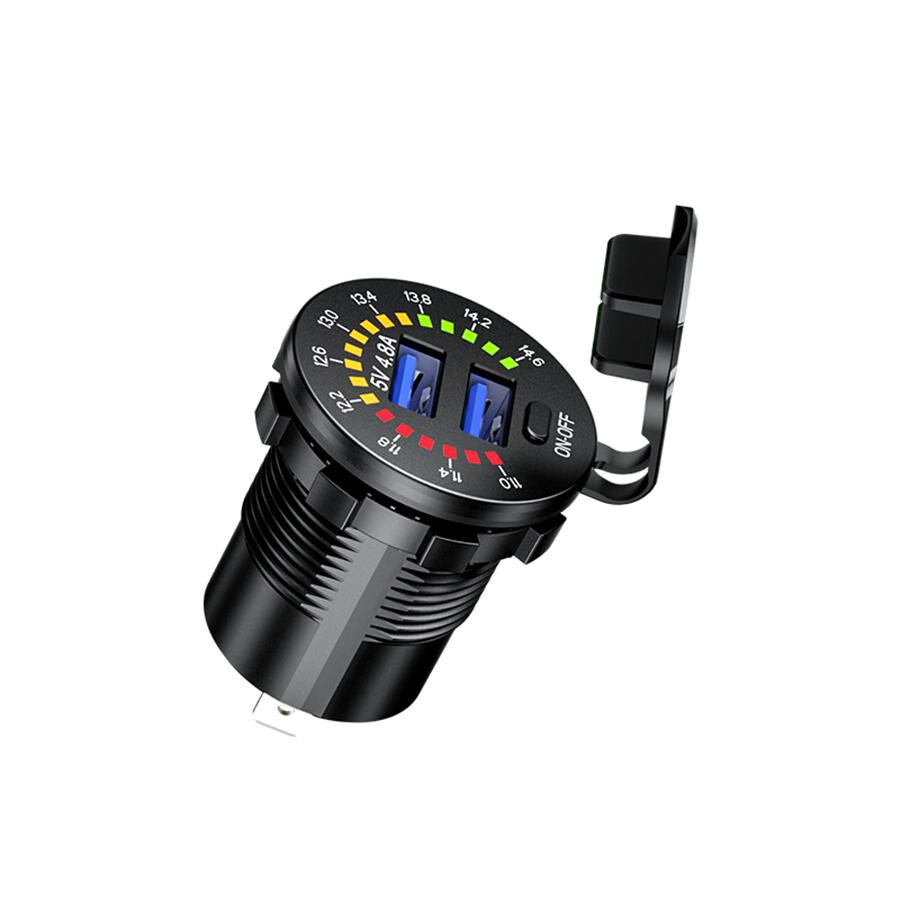 12V Dual USB Car Fast Charger Cigarette Lighter Socket Adapter For Cell Phone
