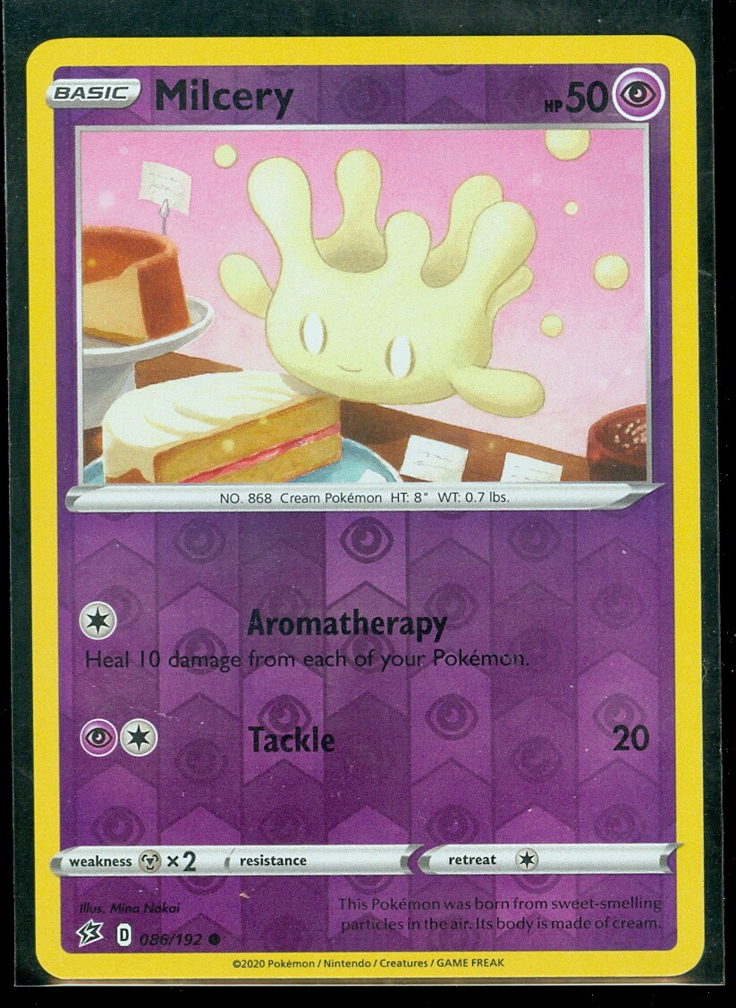 Pokemon MILCERY 086/192 Rebel Clash - Rev Holo - - MINT