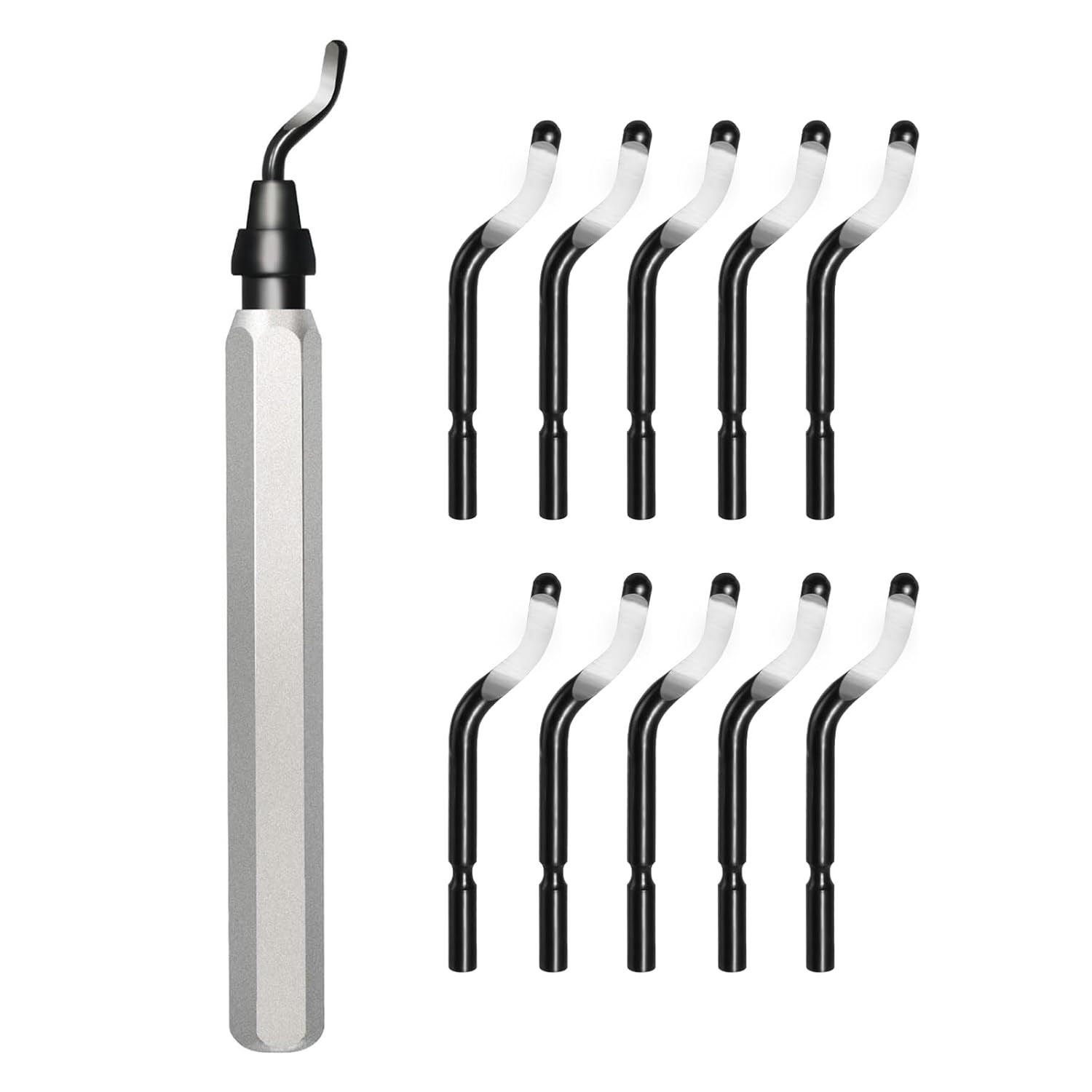 11-Blade Deburring Tool for 3D Printing, Premium High-Speed Steel Blades for Smo