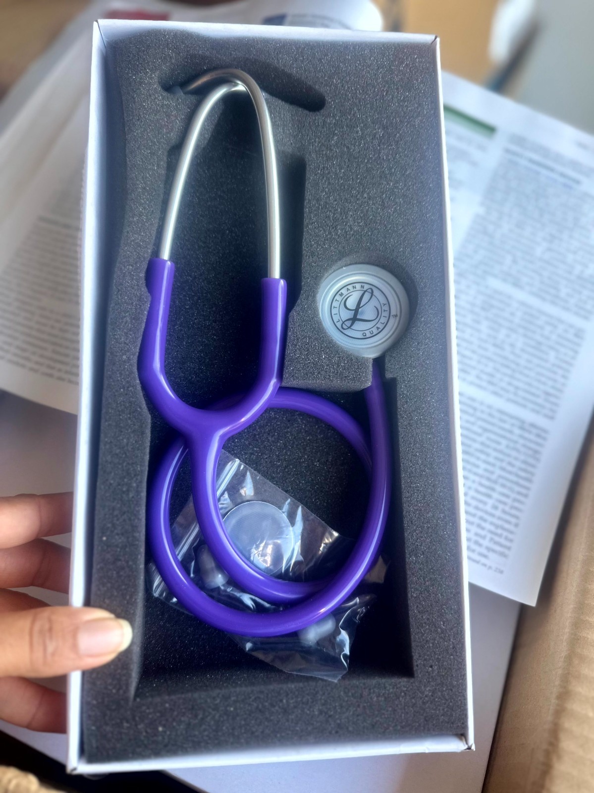 High Quality Dual Head Cardiology Monitoring Stethoscope for Nurse Doctor Purple