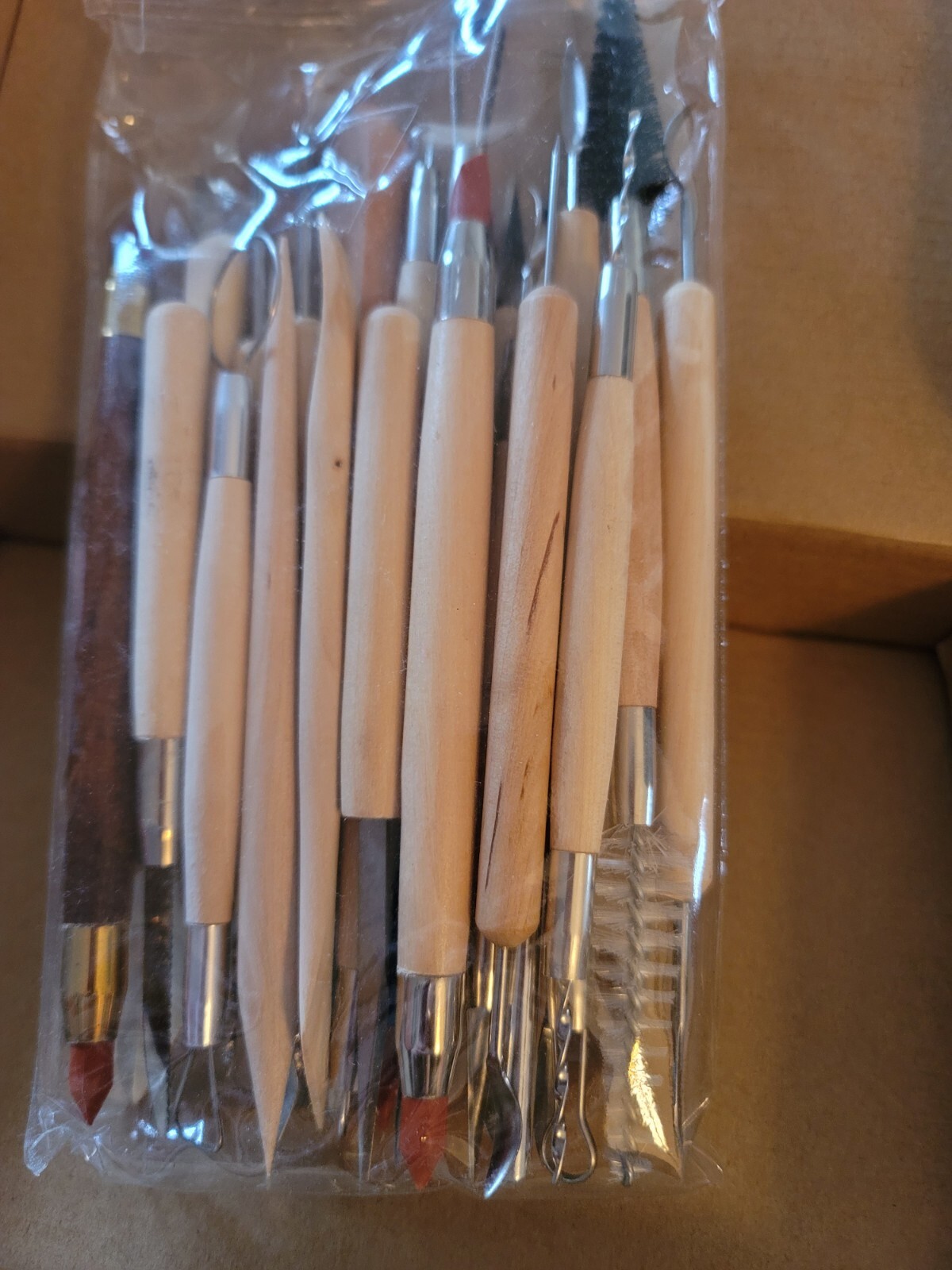 30 Piece Sculpting Set Wooden Handles Plus Small Soft Finishing Rubber New