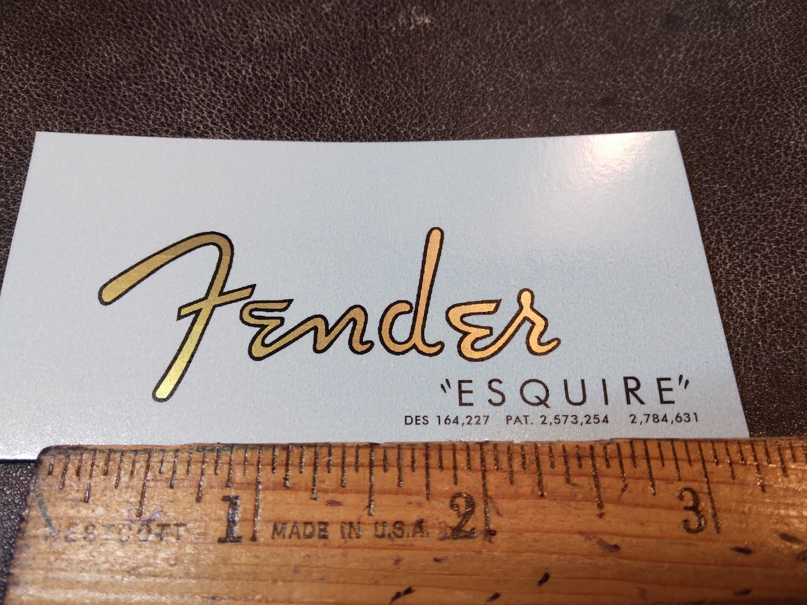 Fender Esquire "Spighetti" Waterslide Decal, Metallic Ink Premium Reproduction