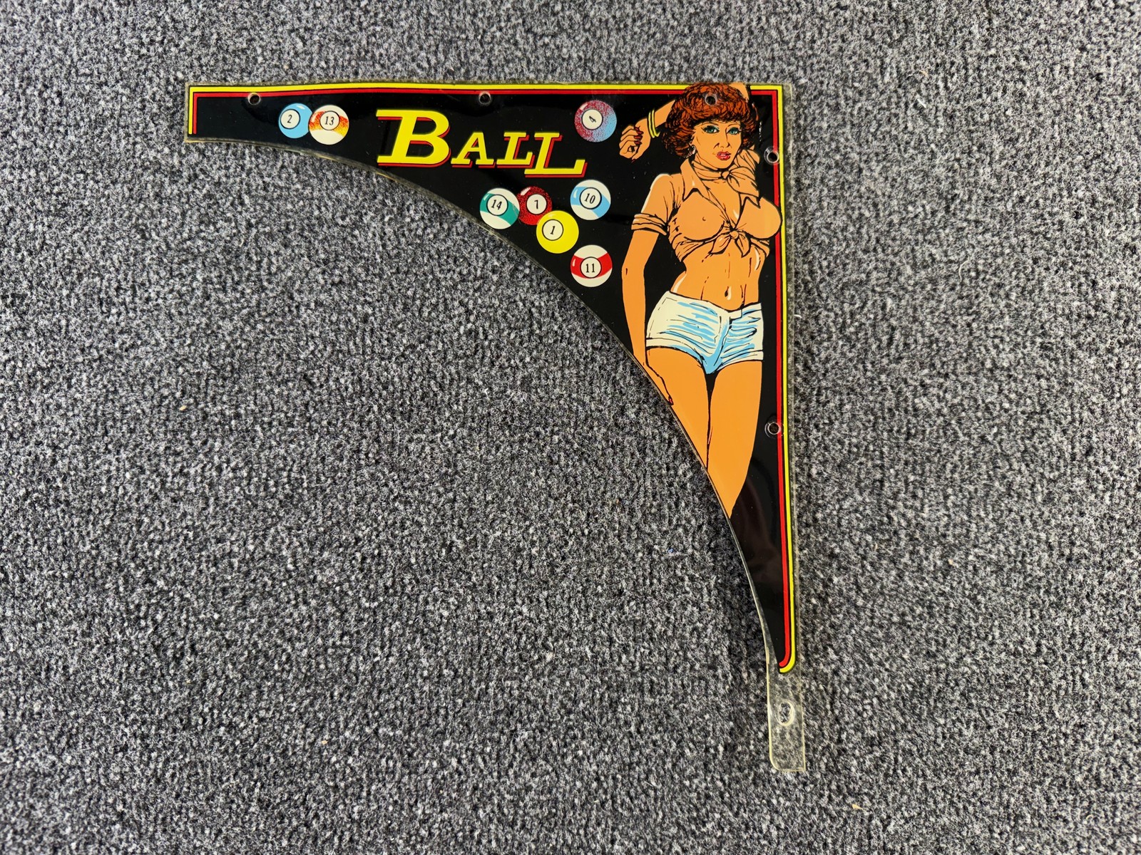 Bally Eight Ball Pinball Machine Playfield Plastic M-1330-143-7 ORIGINAL