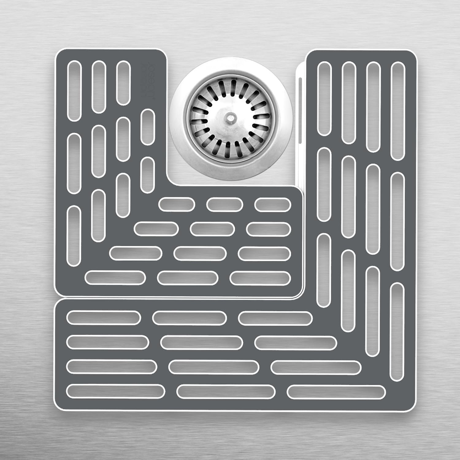 Joseph Joseph Sinksaver Adjustable Sink Protector Mat, Non-Slip, Gray