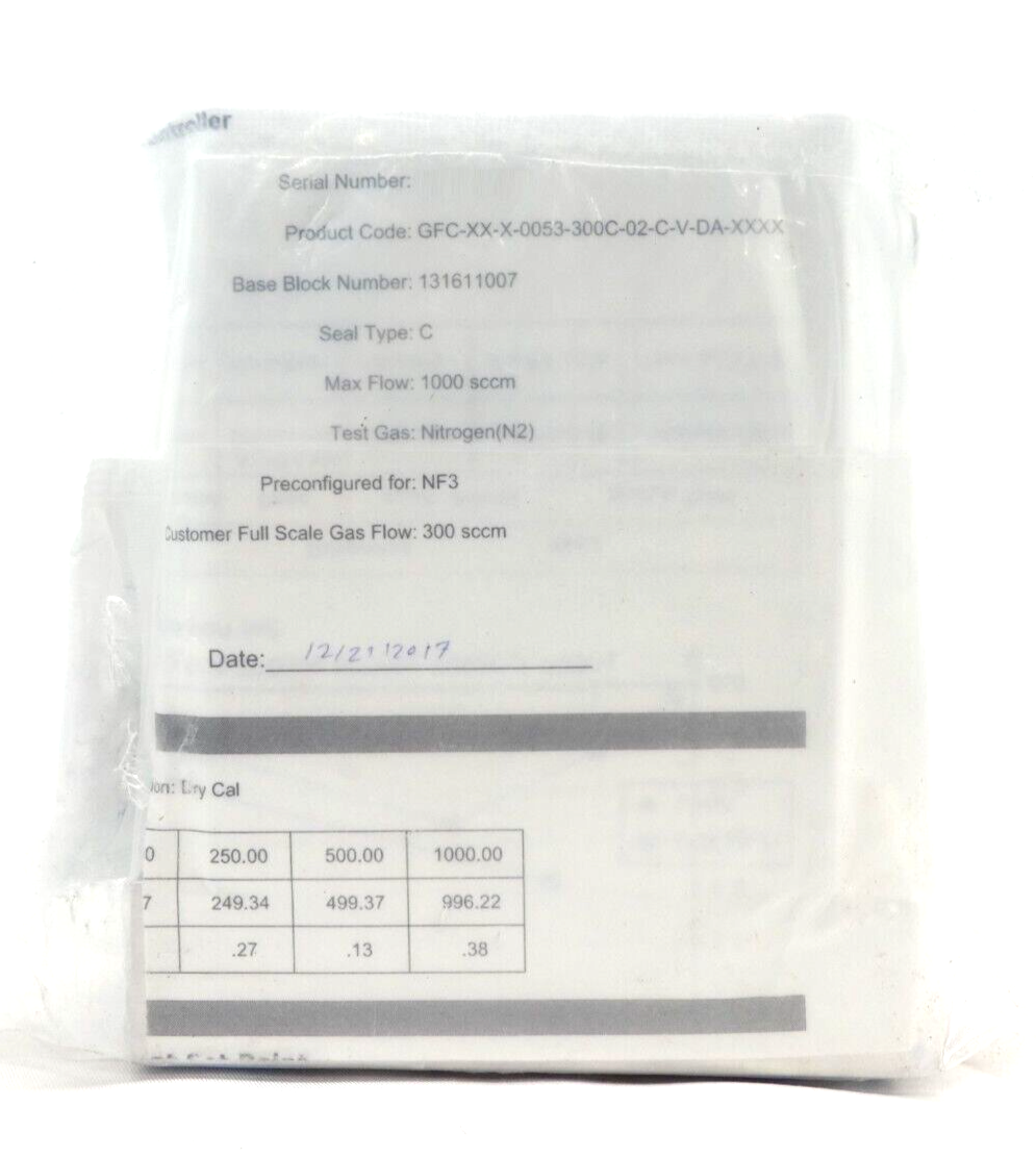 Pivotal Systems 32-03039 Mass Flow Controller MFC 300 SCCM NF3 New Surplus