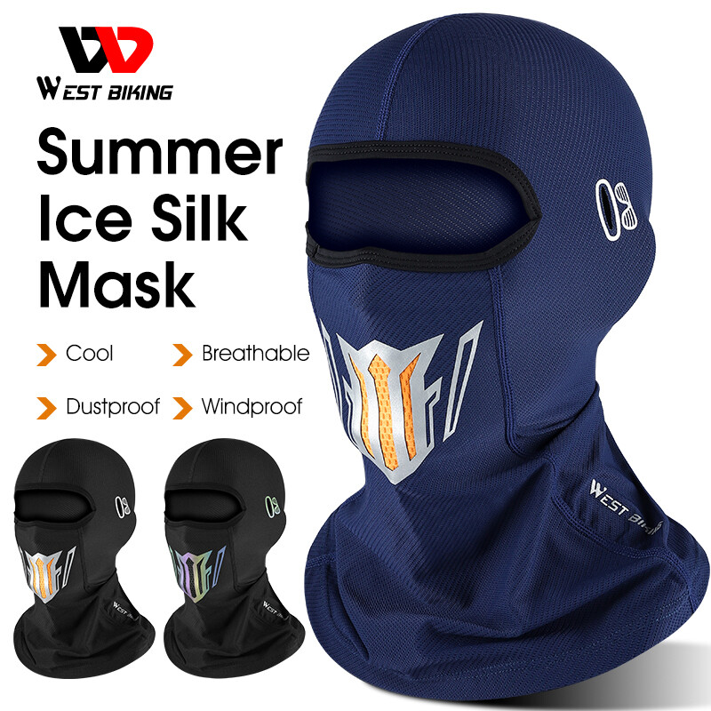 Cycling Cap Motorcycle Balaclava Ice Silk Sports Face Mask Cover Headgear Hat