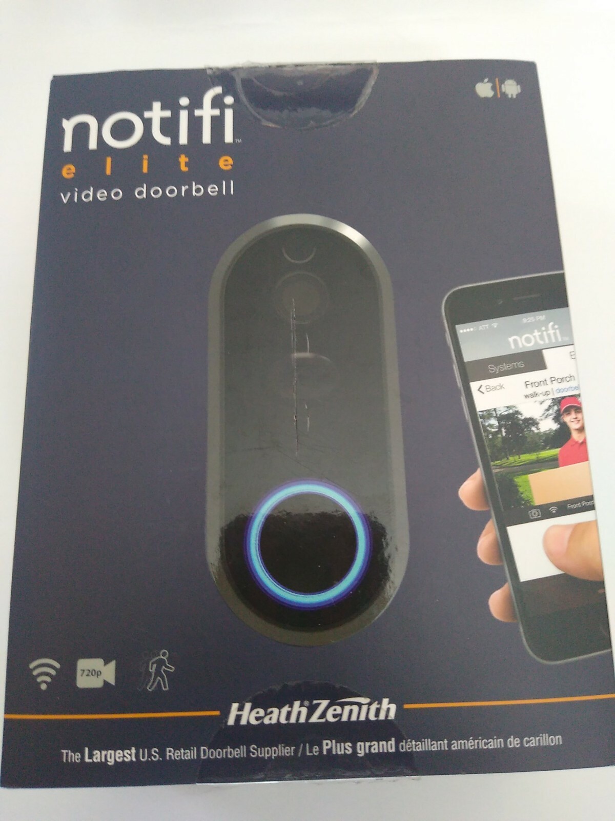 Video Doorbell Heath Zenith Notifi Elite 720PHD Nightvision SL-3012-00