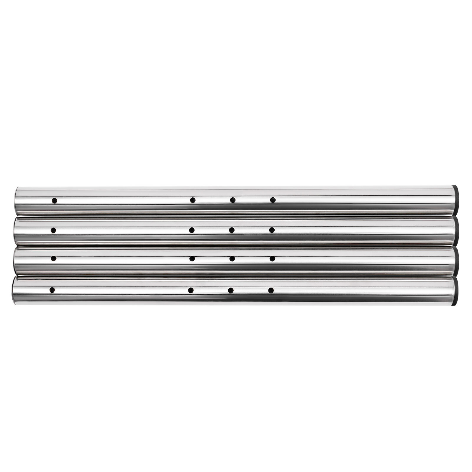 12* 60 in 2 Tier Stainless Steel Silver Adjustable Rectangular Storage Shelf