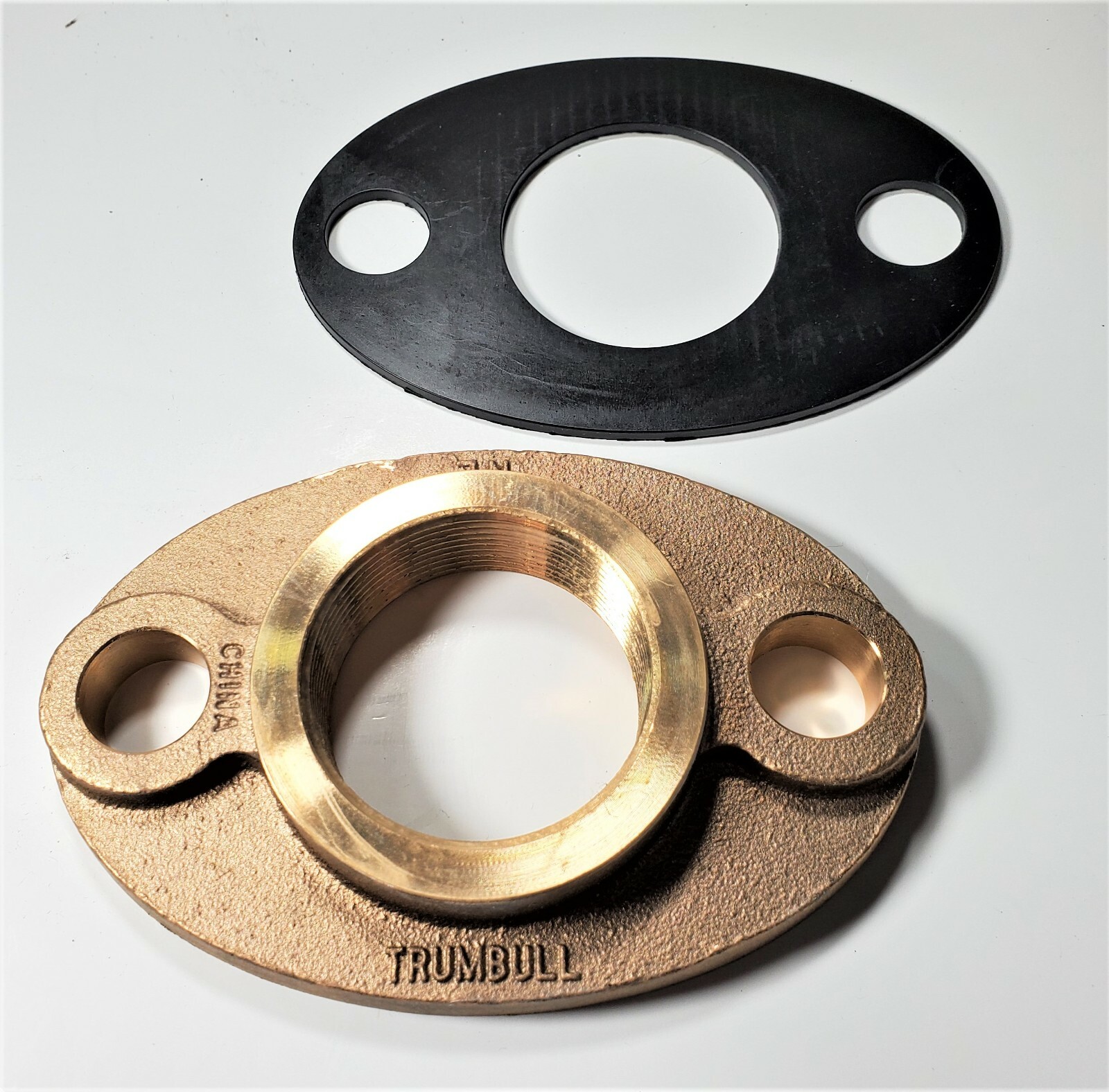 2" Lead-free Brass 2-bolt Water Meter Flange For 2" Water Meter W/Gasket