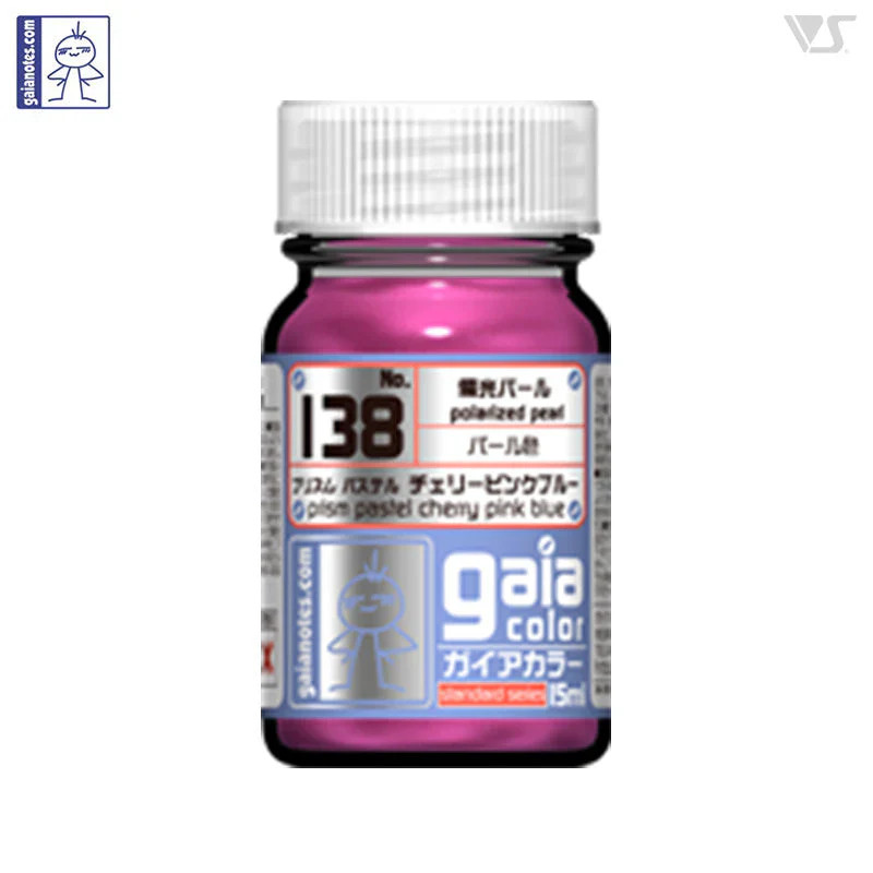 Gaia Color Lacquer GC138 Prism Pastel Cherry Pink Blue 15ml