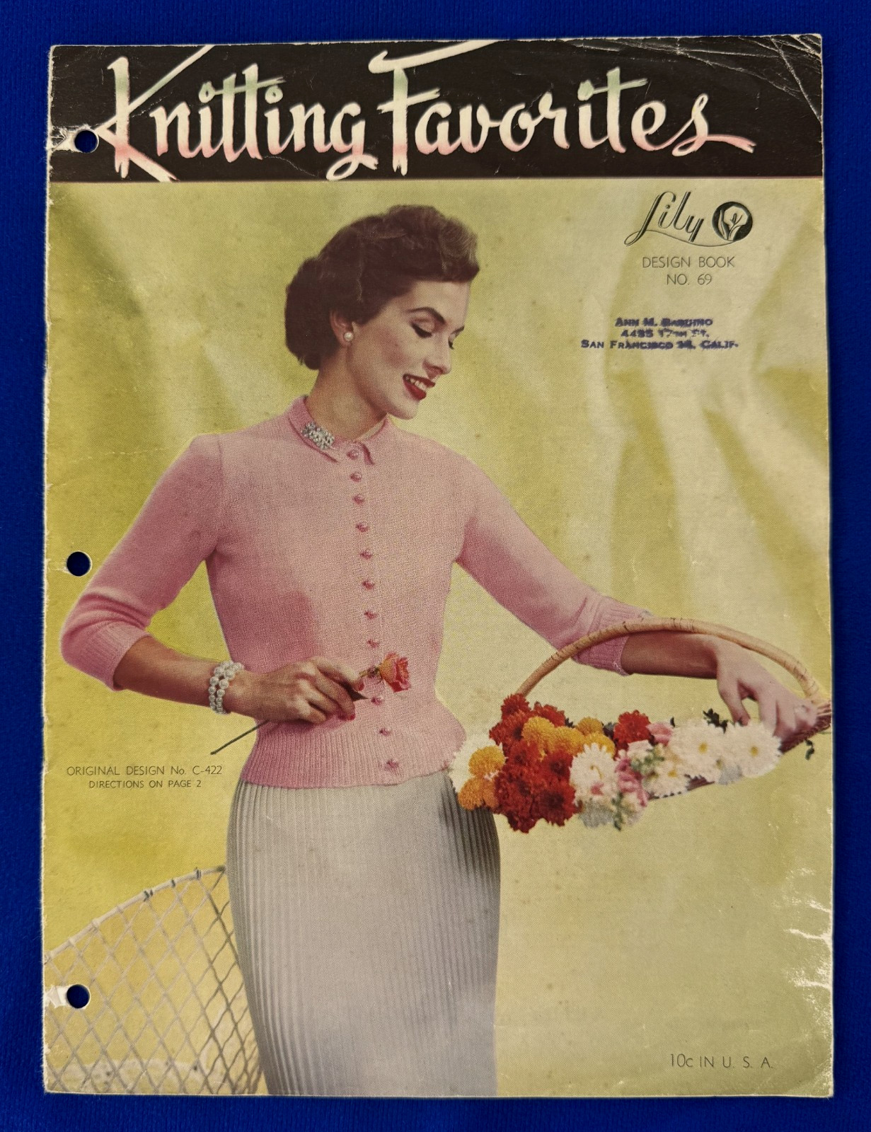 Vintage 1953 Lily Mills Company Knitting Favorites Design Book No. 69 Knit