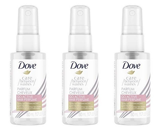 Pack 3 Dove Beauty Care Between Washes, Go Active Hair Perfume 1.7 fl oz