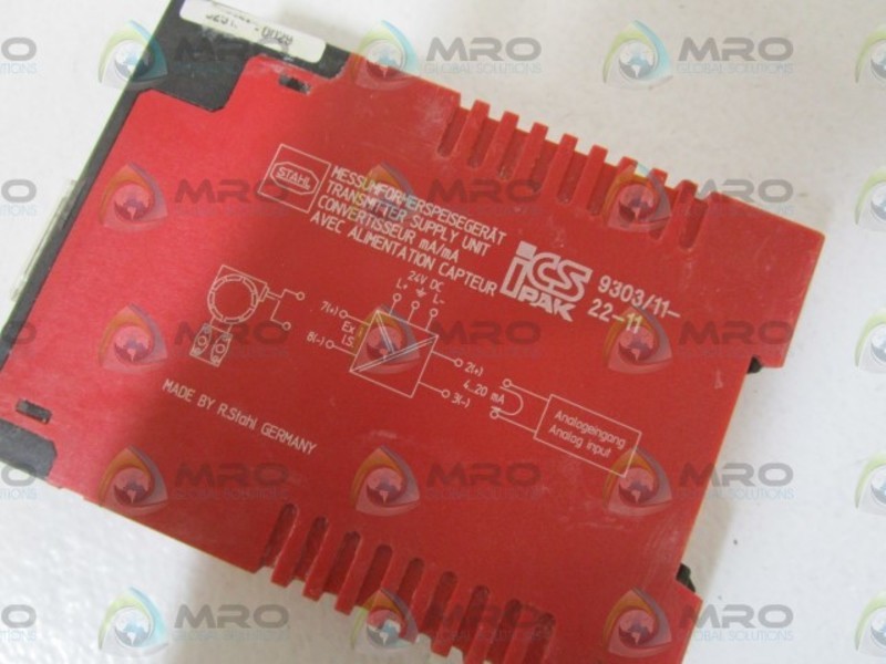 STAHL TRANSMITTER SUPPLY UNIT 9303/11-22-11 UNMP