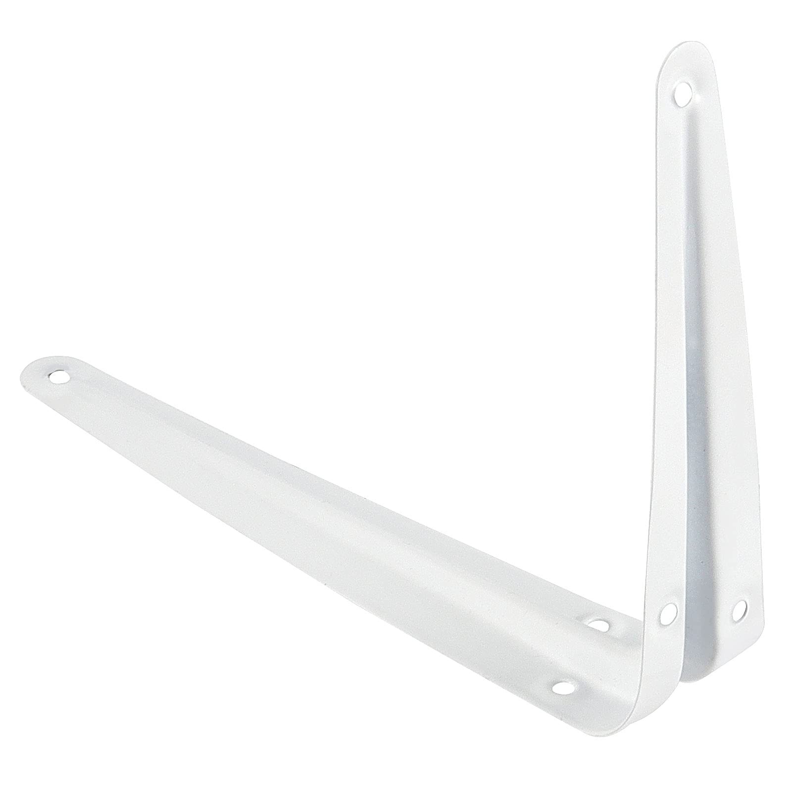24 PCS 10x12 Inch White Shelf Brackets Heavy Duty L Bracket Angle Hardware