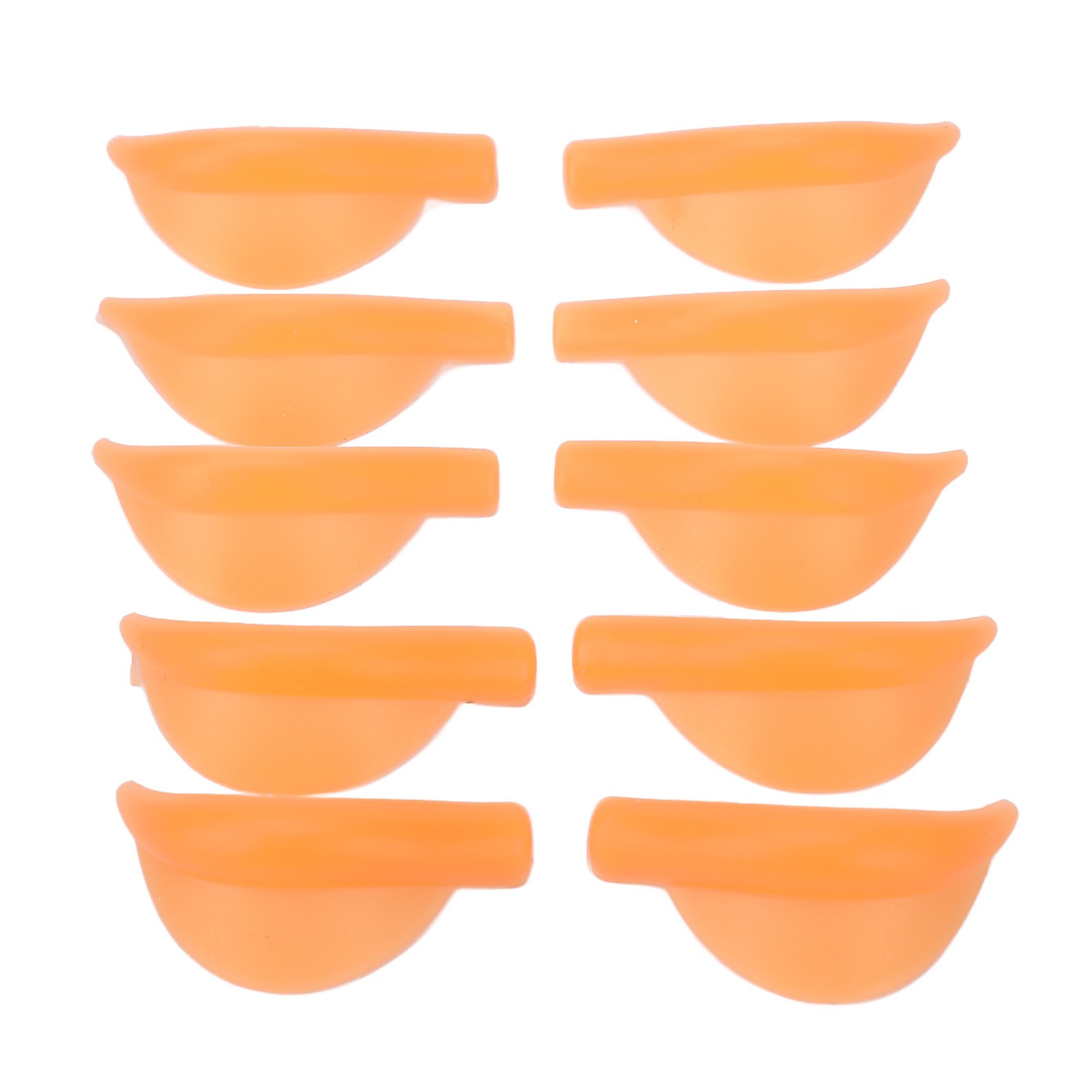 Orange 5 Pairs Silicone Eyelash Perming Curler 5 Sizes Soft Lash Lift LL