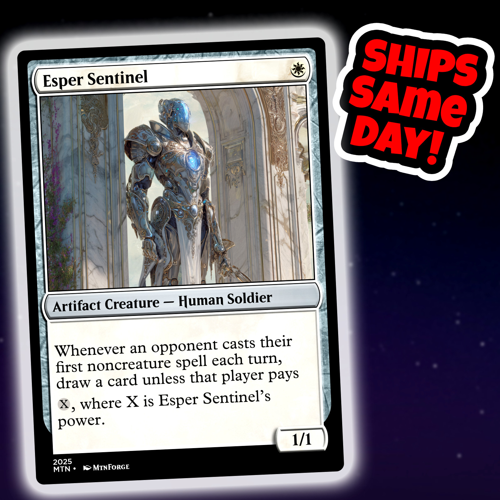 Esper Sentinel - Custom Art Magic: The Gathering Playtest Card - Commander