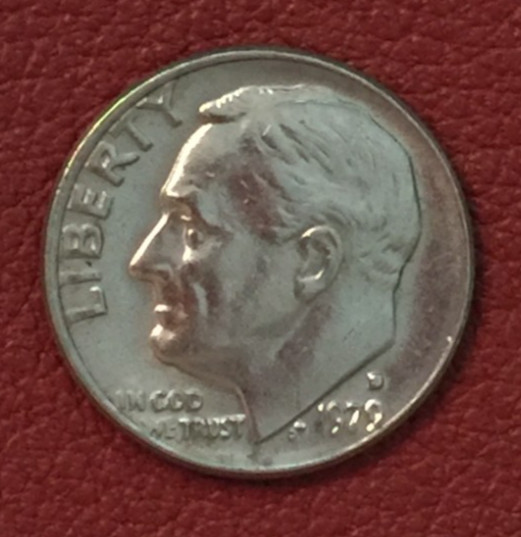 1979 D  Roosevelt Dime - Actual coin - Free shipping.