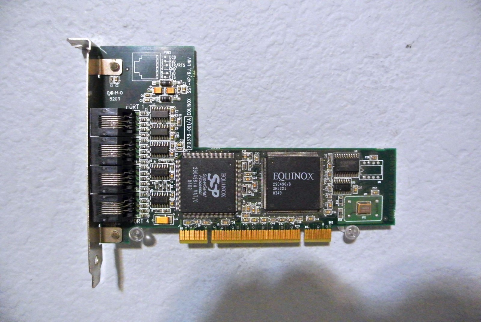 EQUINOX 950378-001 REV A 4 PORT RJ UNIVERSAL PCI  SST-4P 910378
