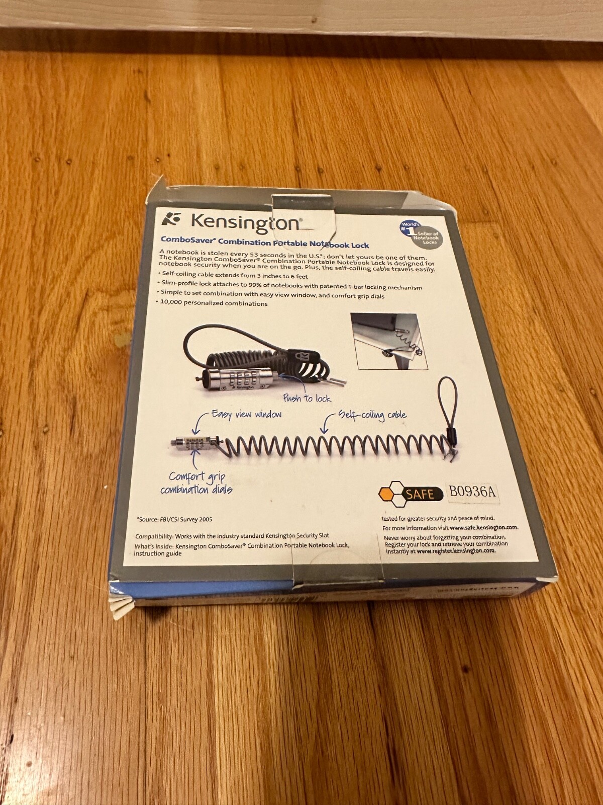 Kensington ComboSaver Combination Portable Notebook Lock