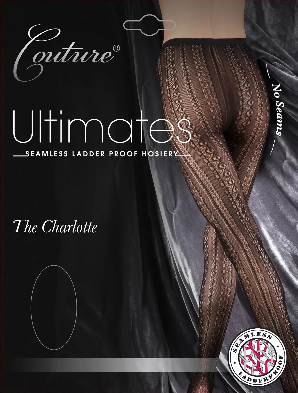 1 X COUTURE ULTIMATES CHARLOTTE LADDER PROOF TIGHTS SIZE SMALL