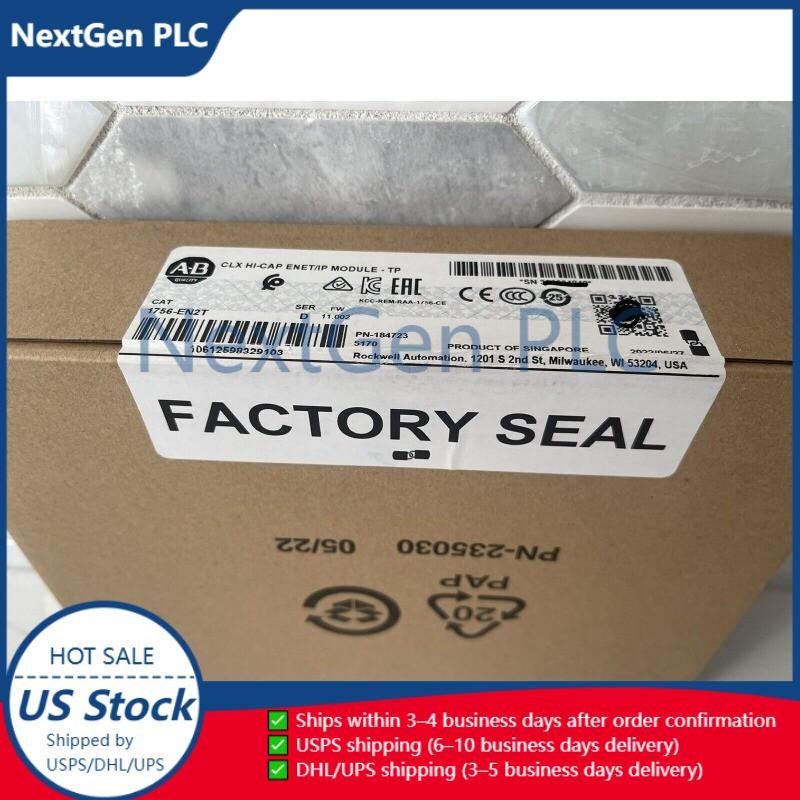 New Factory Sealed Allen Bradley 1756-EN2T ControlLogix EtherNet/IP US Free Tax