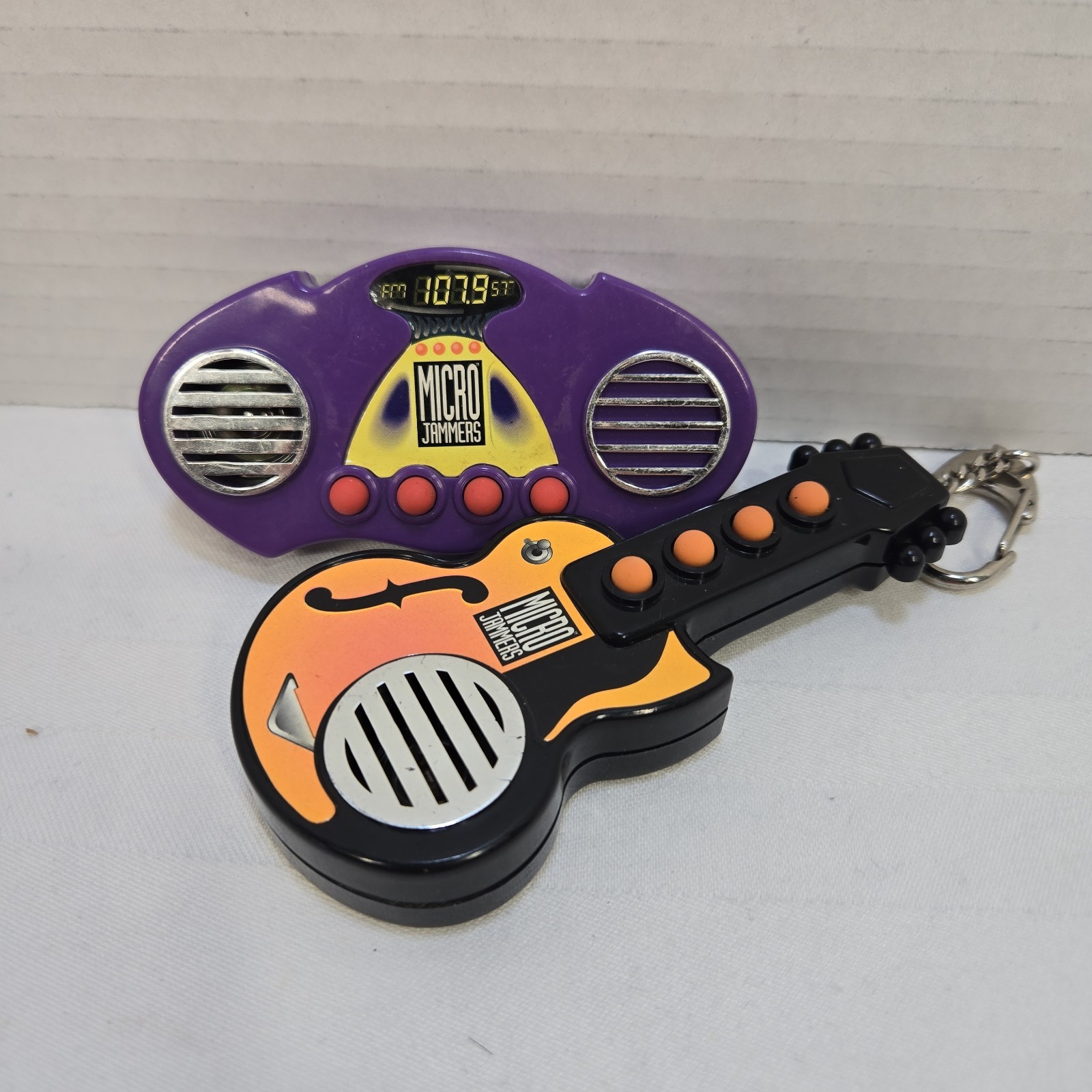 Vintage Micro Jammers Guitar Boombox Lot Of 2 NON WORKING