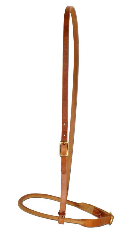 Harness leather rolled cavison noseband western custom cowboy tack USA H980