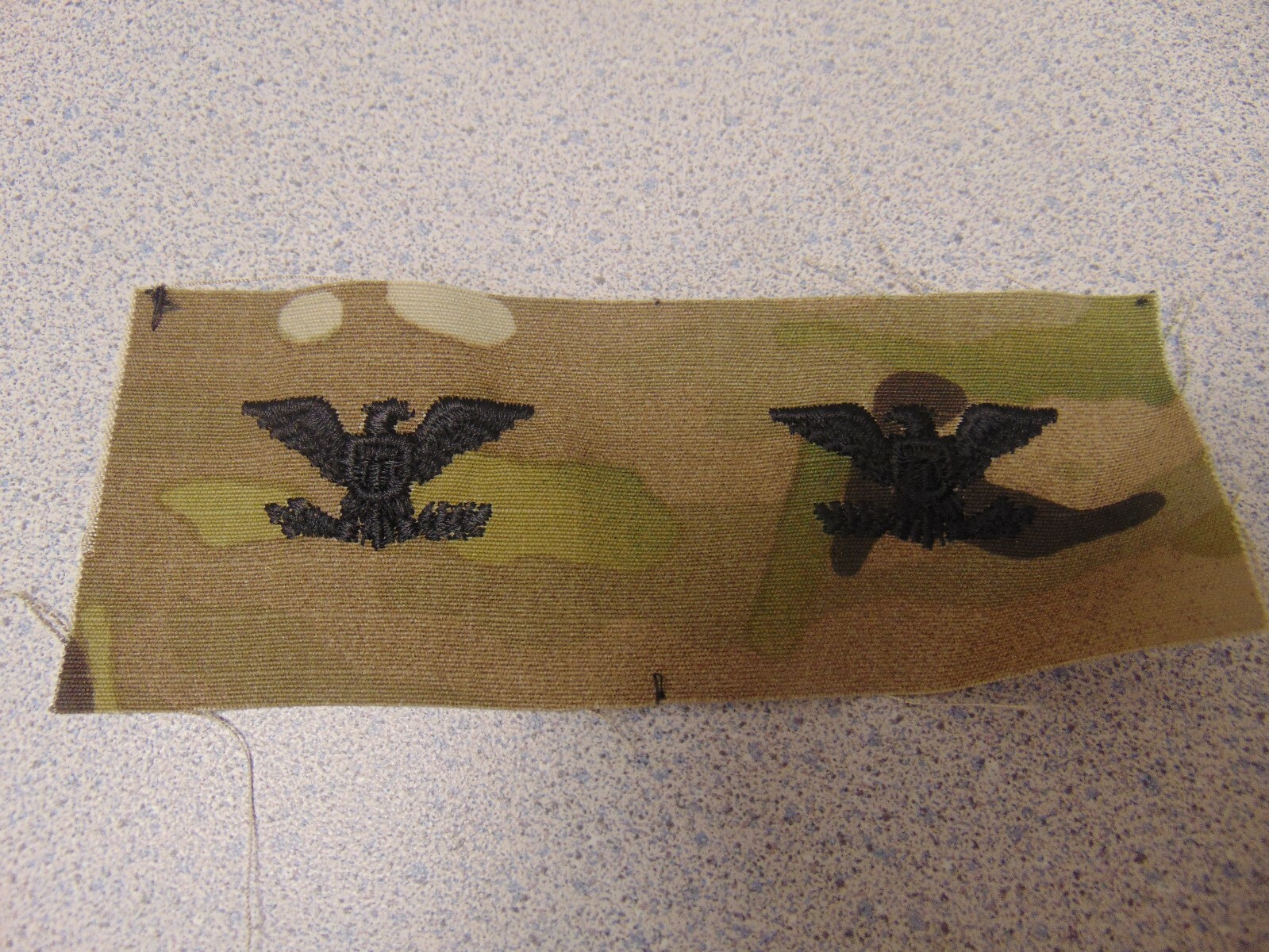 MILITARY PATCH SET OF 2 SEW ON OCP MULTICAM FULL BIRD COLONEL SEW ON